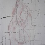 Monoprint in der Gitterkeramik Drahtgitter