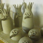 Stockfiguren beim trocknen