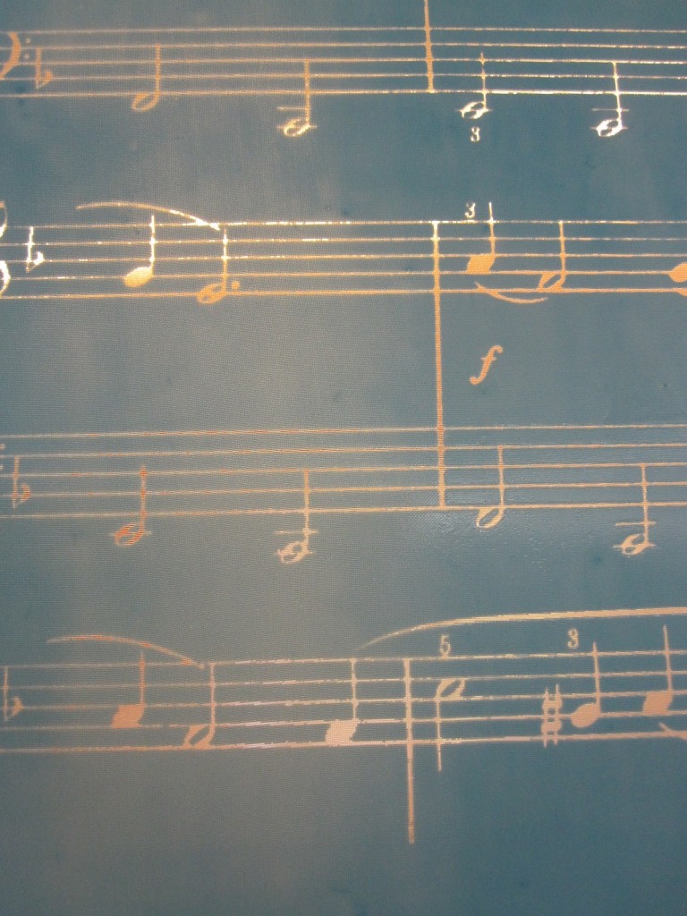 Noten auf Sieb belichtet
