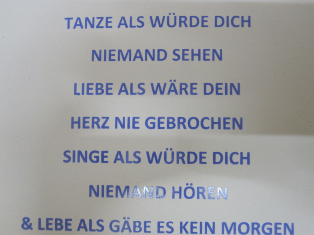 Schriften mit Siebdruck