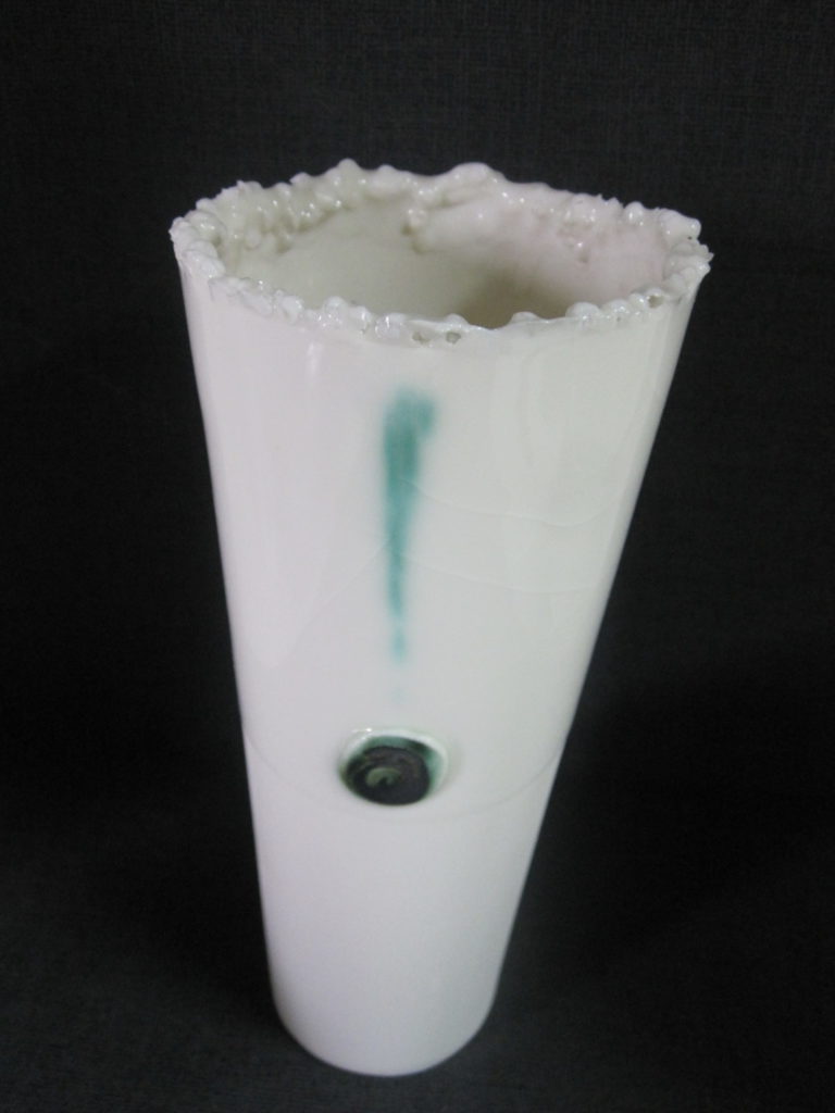 Porzellanvase mit Oxid
